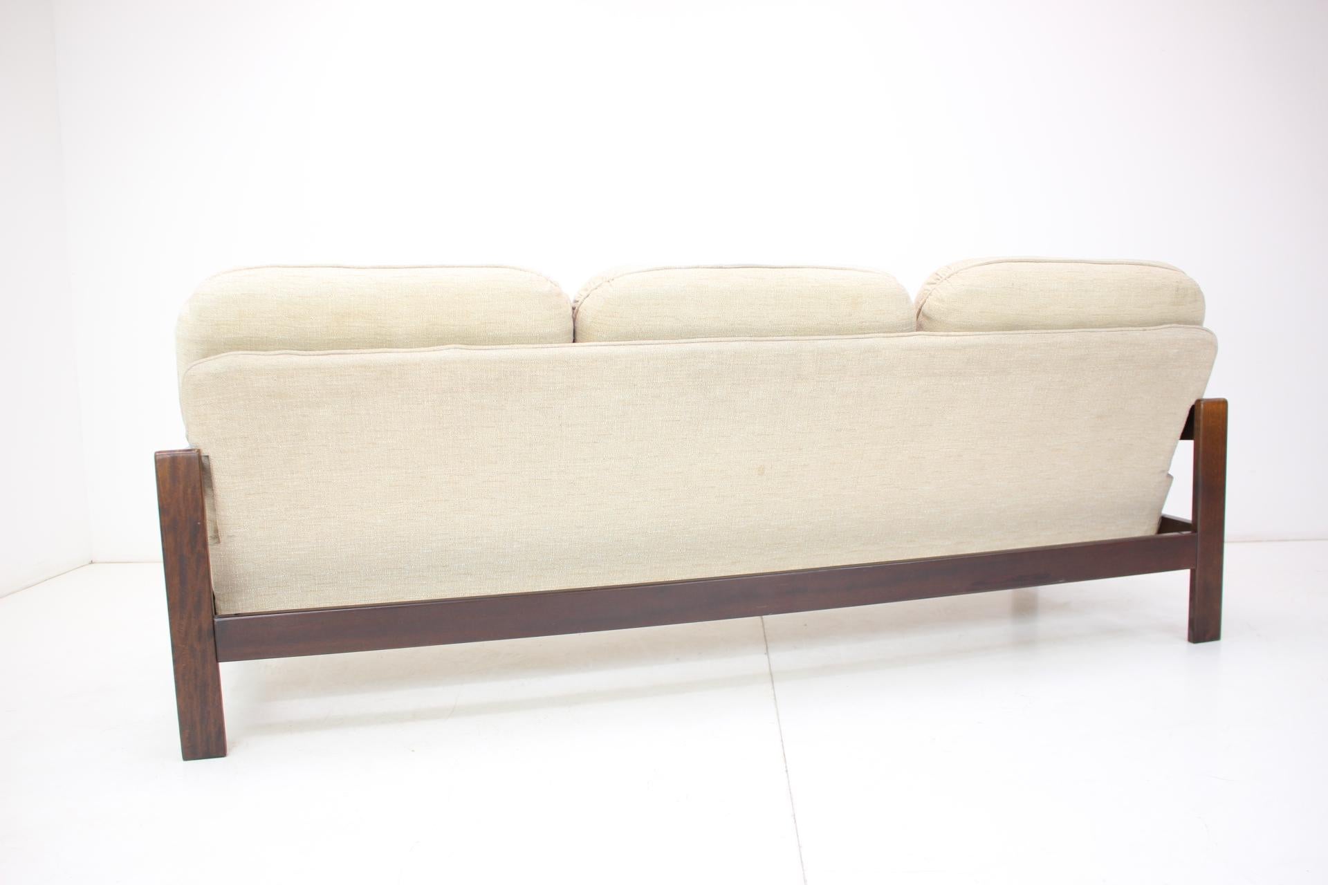 Fabric 1980s Three Seater Adjustable Sofa / LEDA LUX, Czechoslovakia For Sale