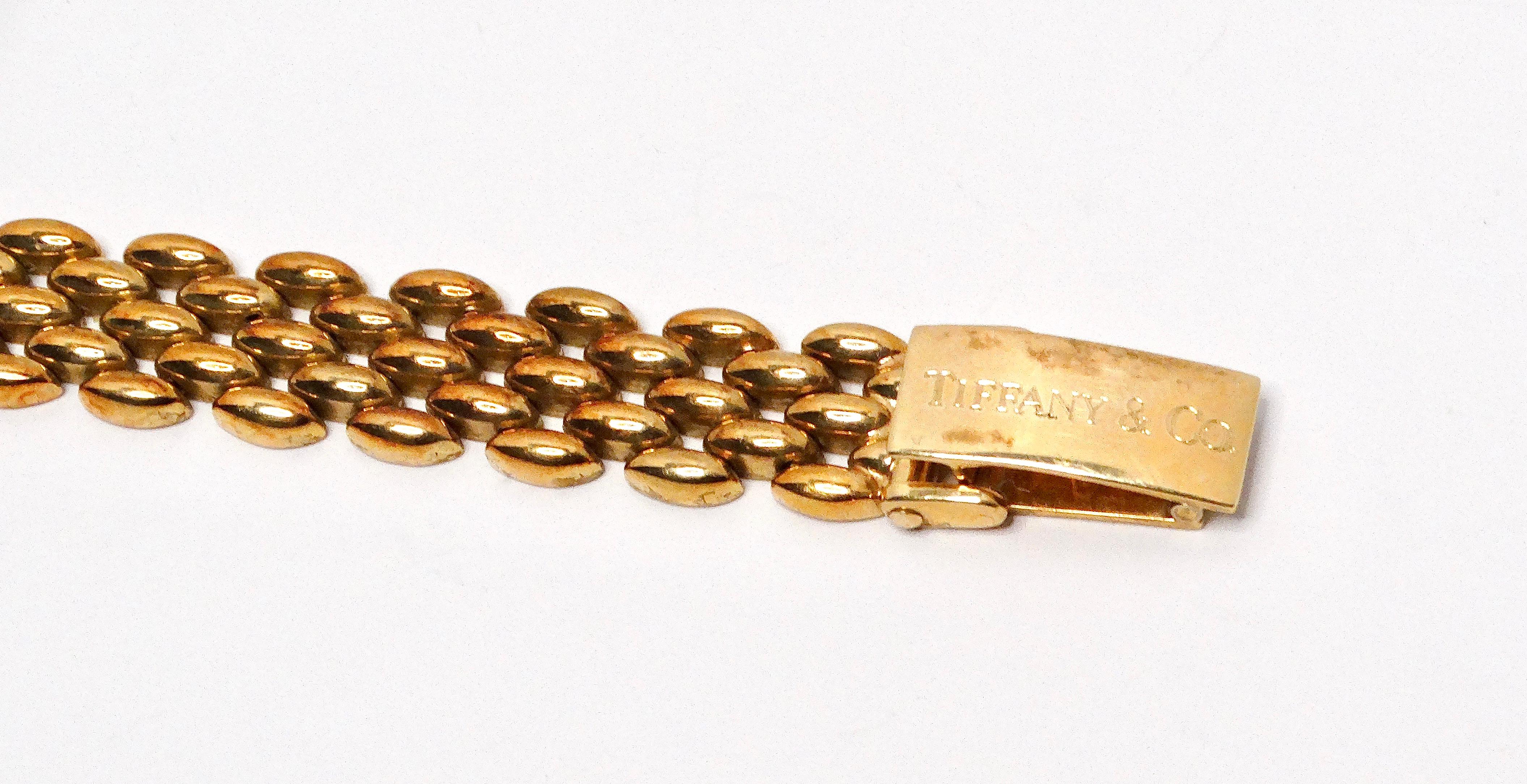 1980s Tiffany & Co. 14k Yellow Gold Round Face Classic Wristwatch In Good Condition In Scottsdale, AZ