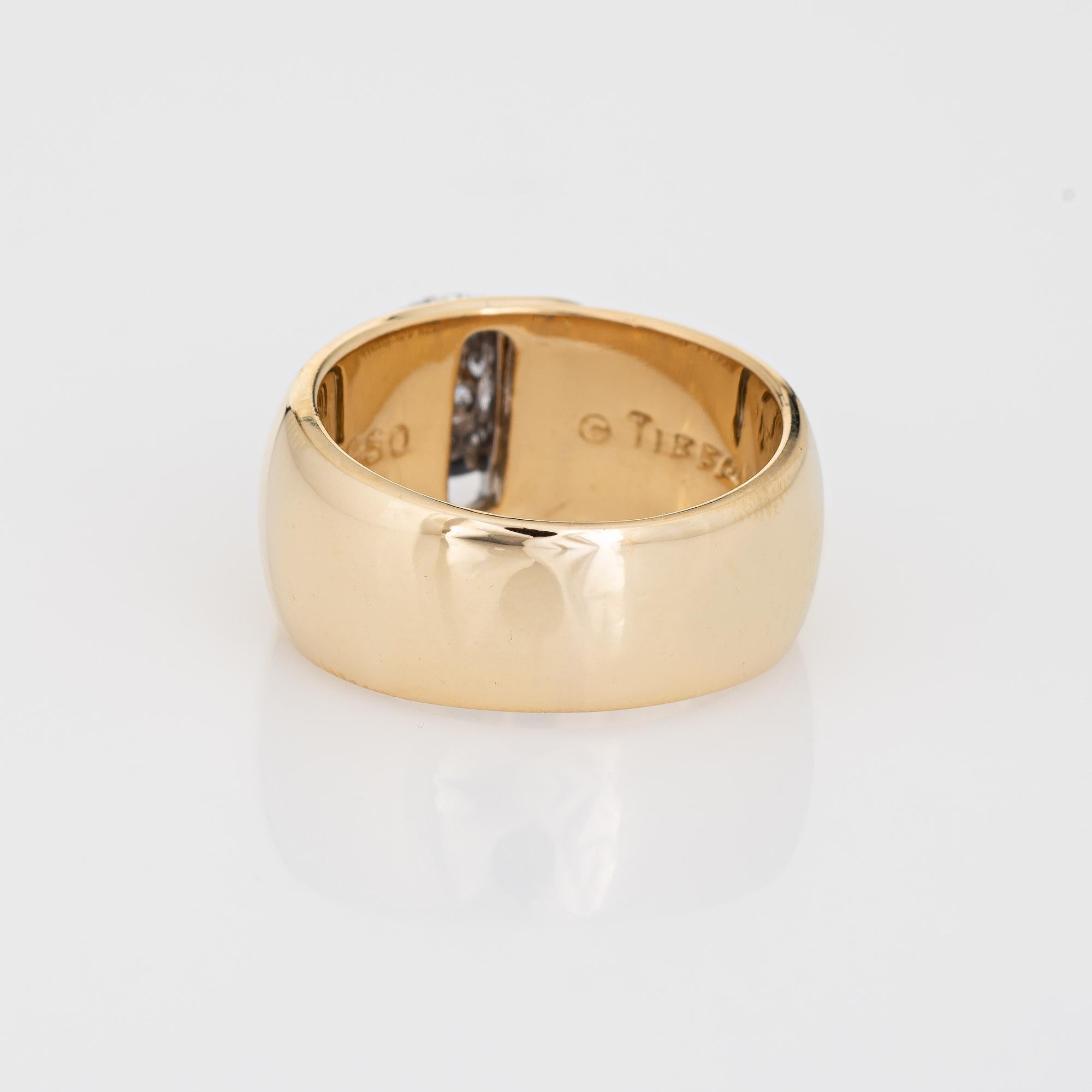 1980 Tiffany & Co Diamond Ball Ring Picasso Vintage 18k Gold Wide Band 6.25 Bon état - En vente à Torrance, CA
