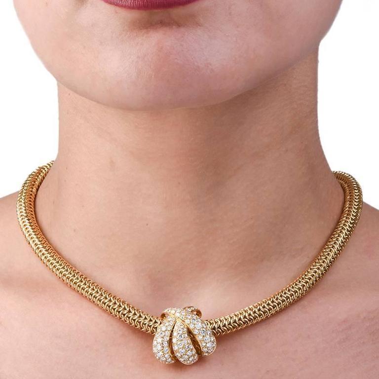 tiffany gold choker necklace
