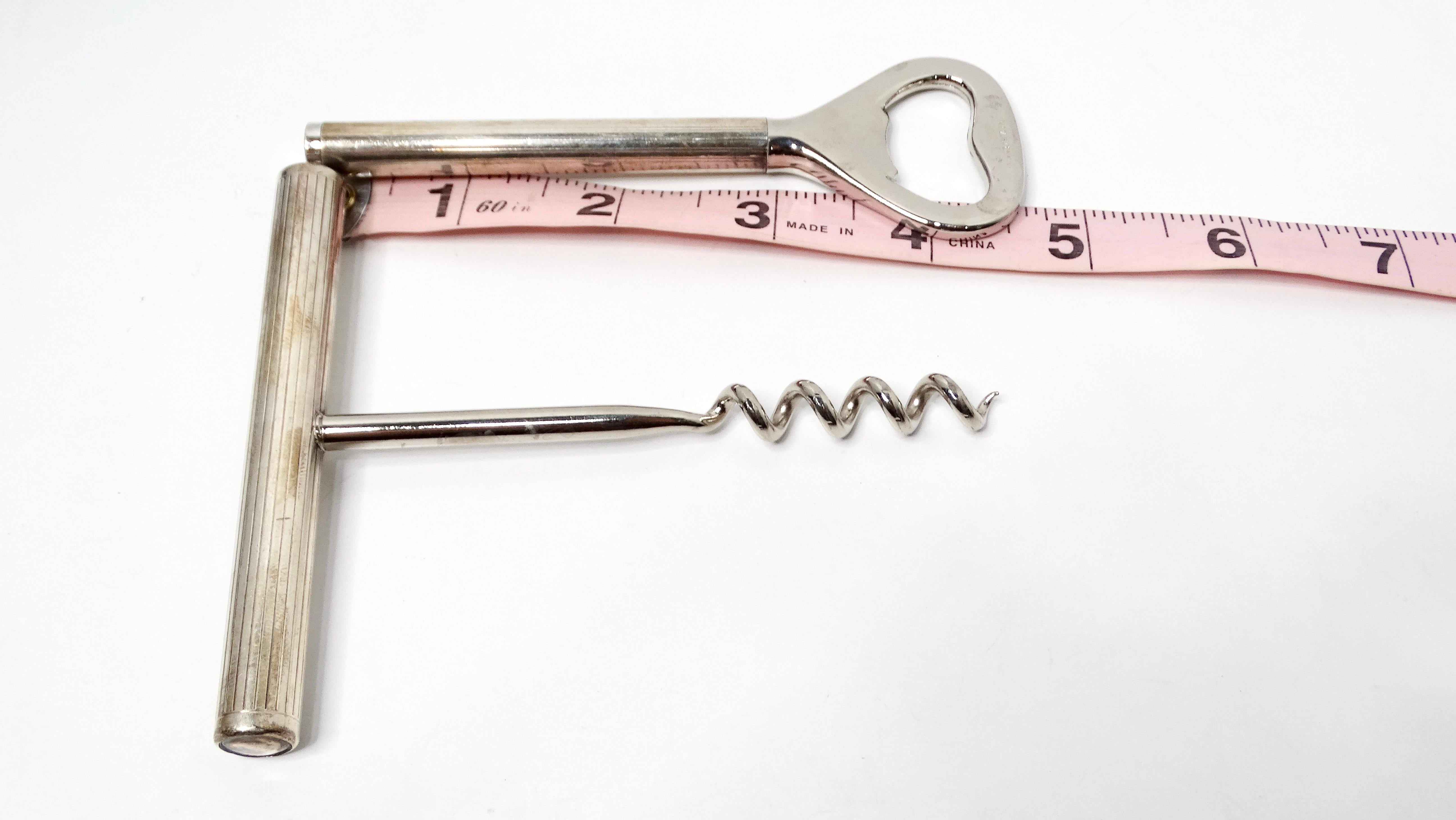 1980s Tiffany & Co. Rare 925 Silver Wine & Bottle Opener Set For Sale 1
