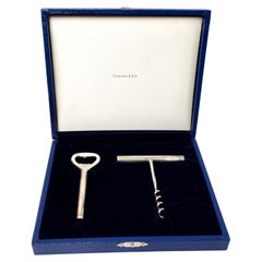 1980s Tiffany & Co. Rare 925 Silver Wine & Bottle Opener Set