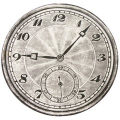 plaque d'horloge en céramique noire et blanche Timney Fowler des années 1980