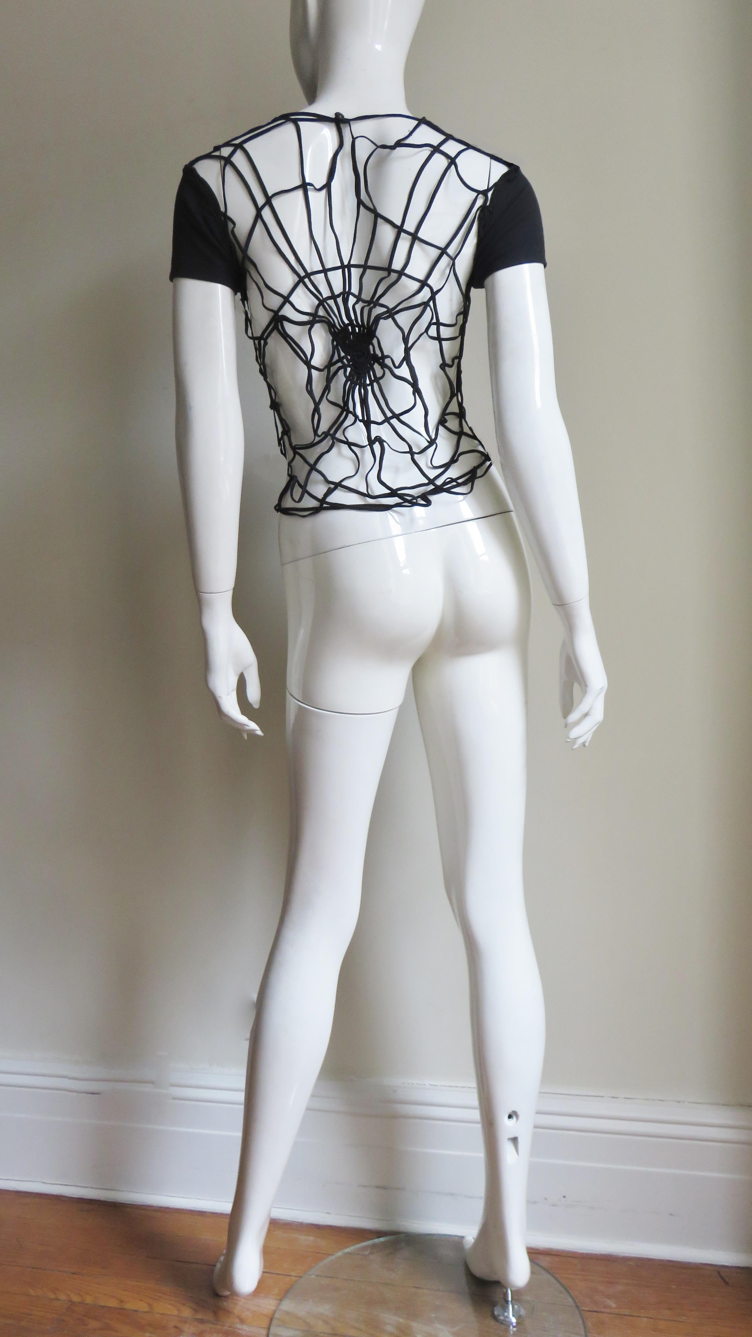 Todd Oldham Spider Web Back T Shirt 1980s For Sale 2