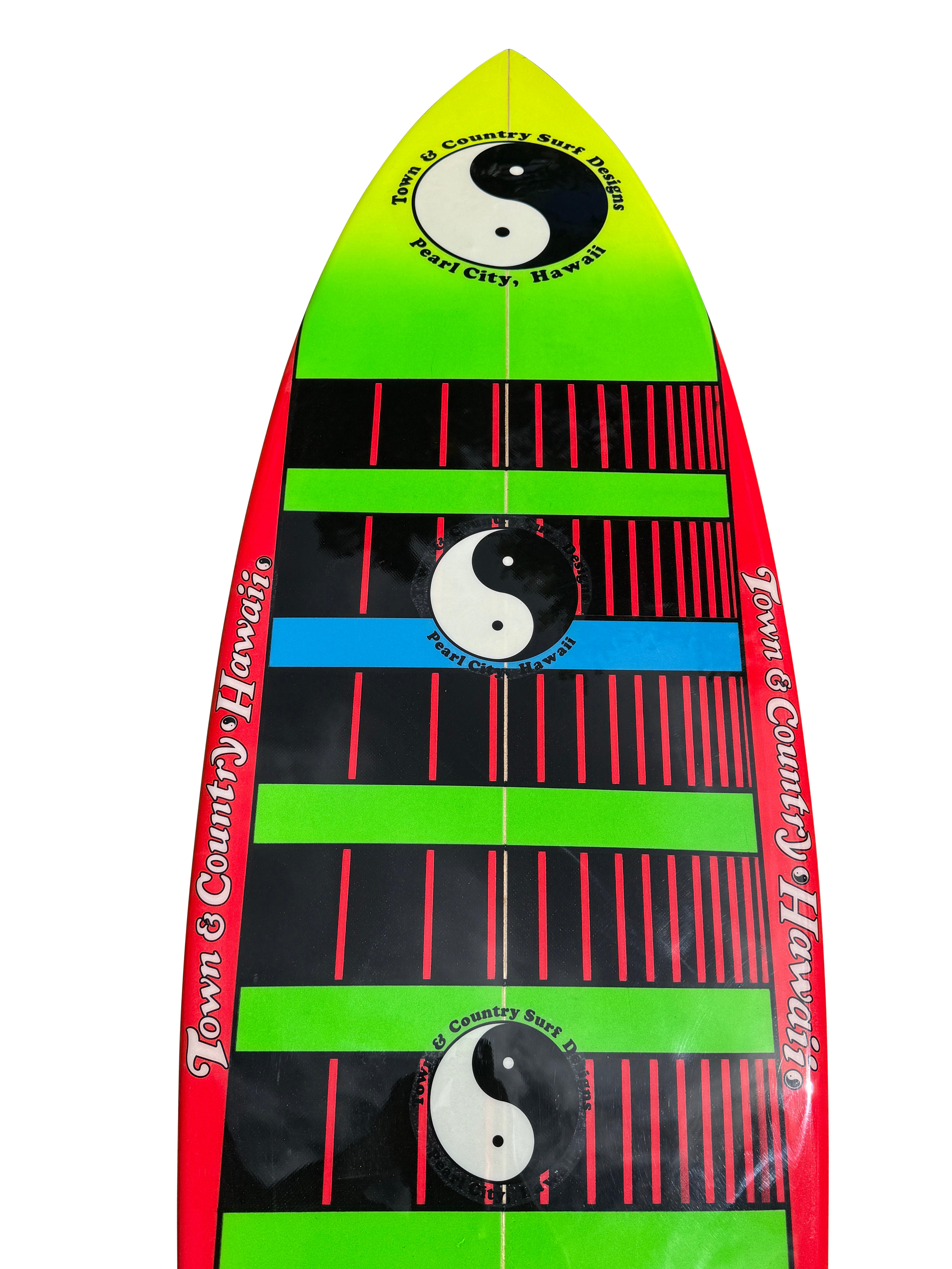 1980s Town and Country surfboard by Dennis Pang For Sale at 1stDibs