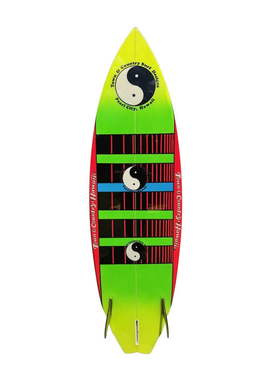 1980s Town and Country surfboard by Dennis Pang For Sale at 1stDibs