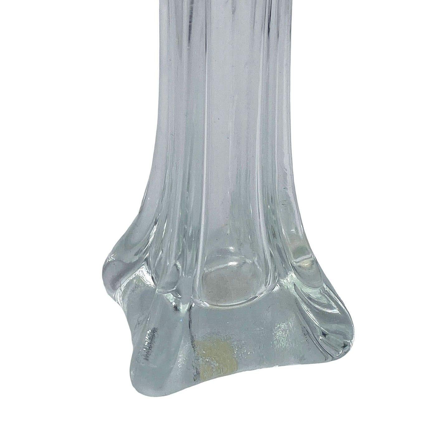 Fine XX secolo Vaso a bocciolo di vetro artistico trasparente degli anni '80 di Royal Art Glass, set di 10 pezzi in vendita
