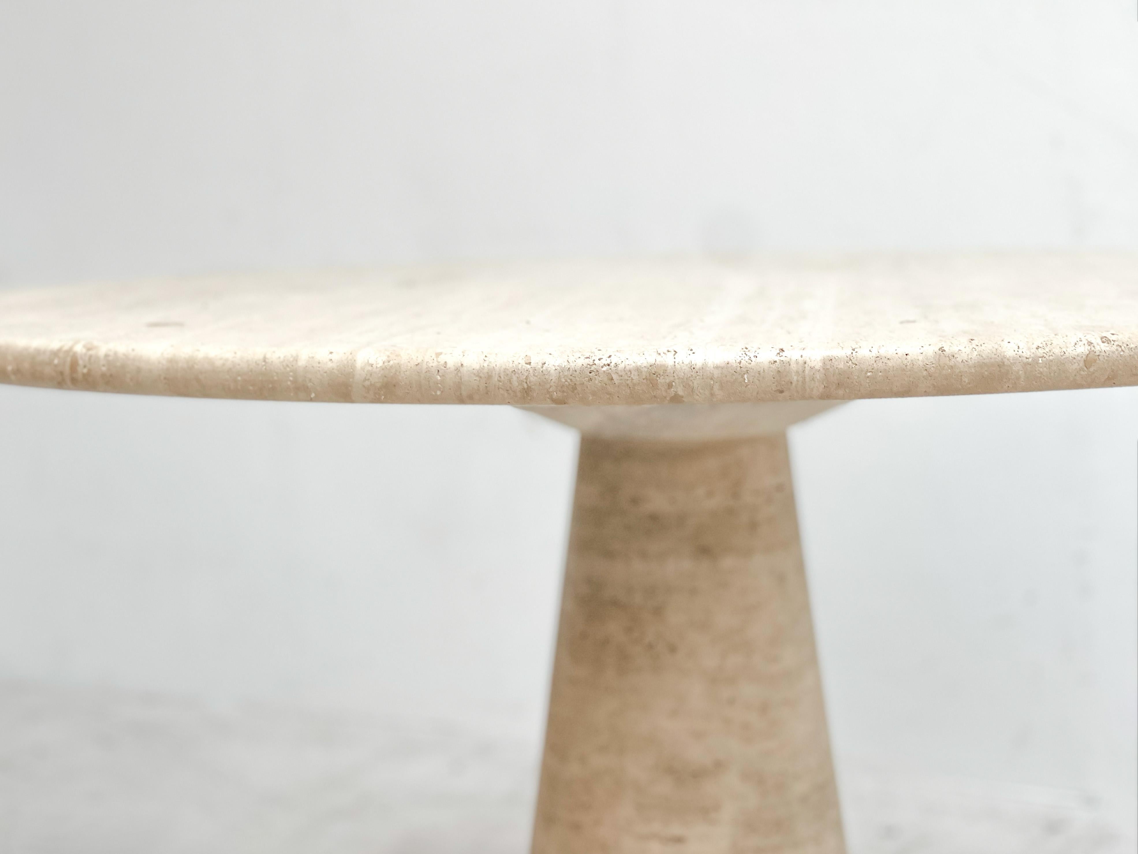 1980's Travertine Dining Table by Angelo Mangiarotti 1