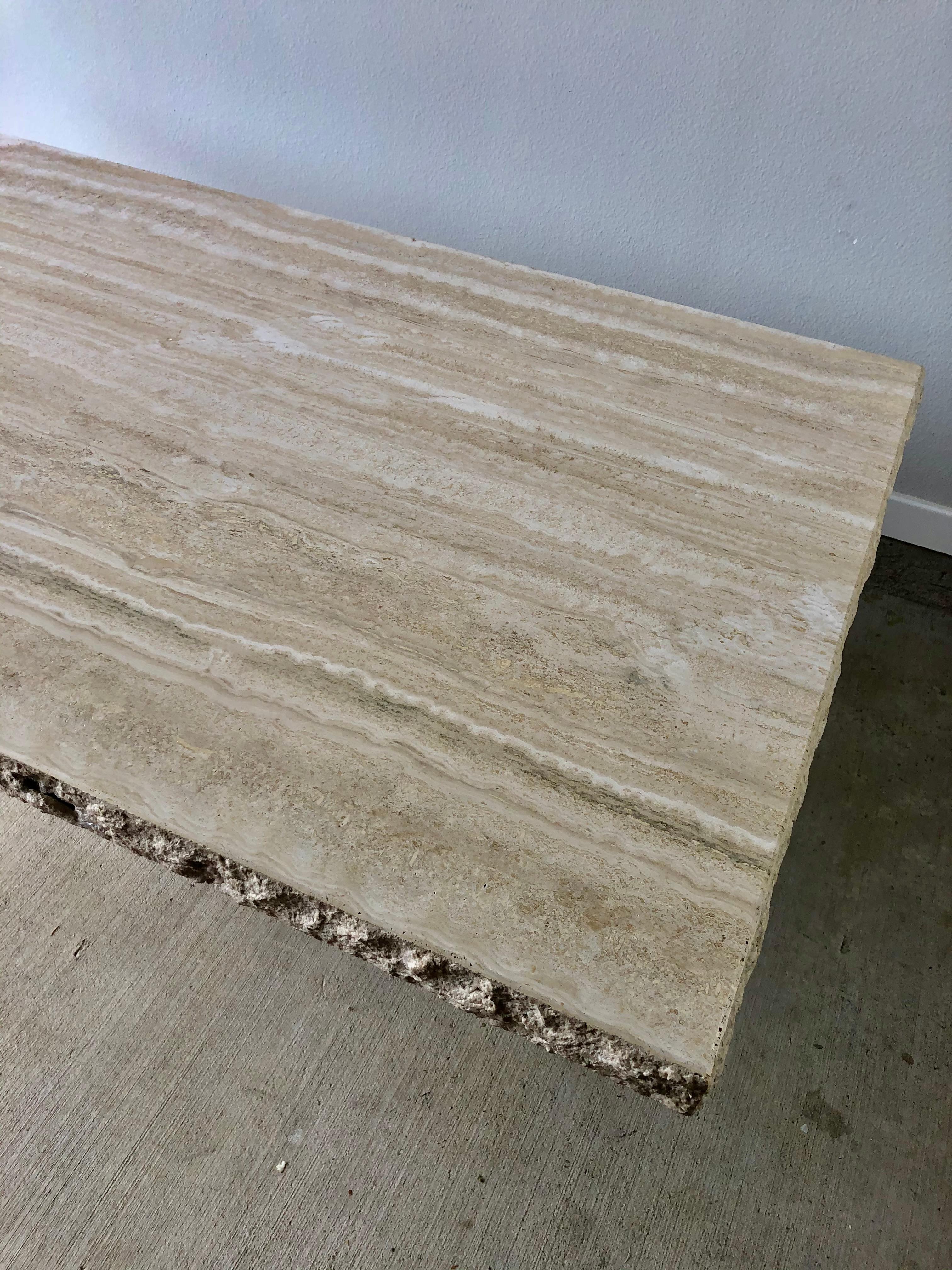 1980s Travertine Dining Table 7