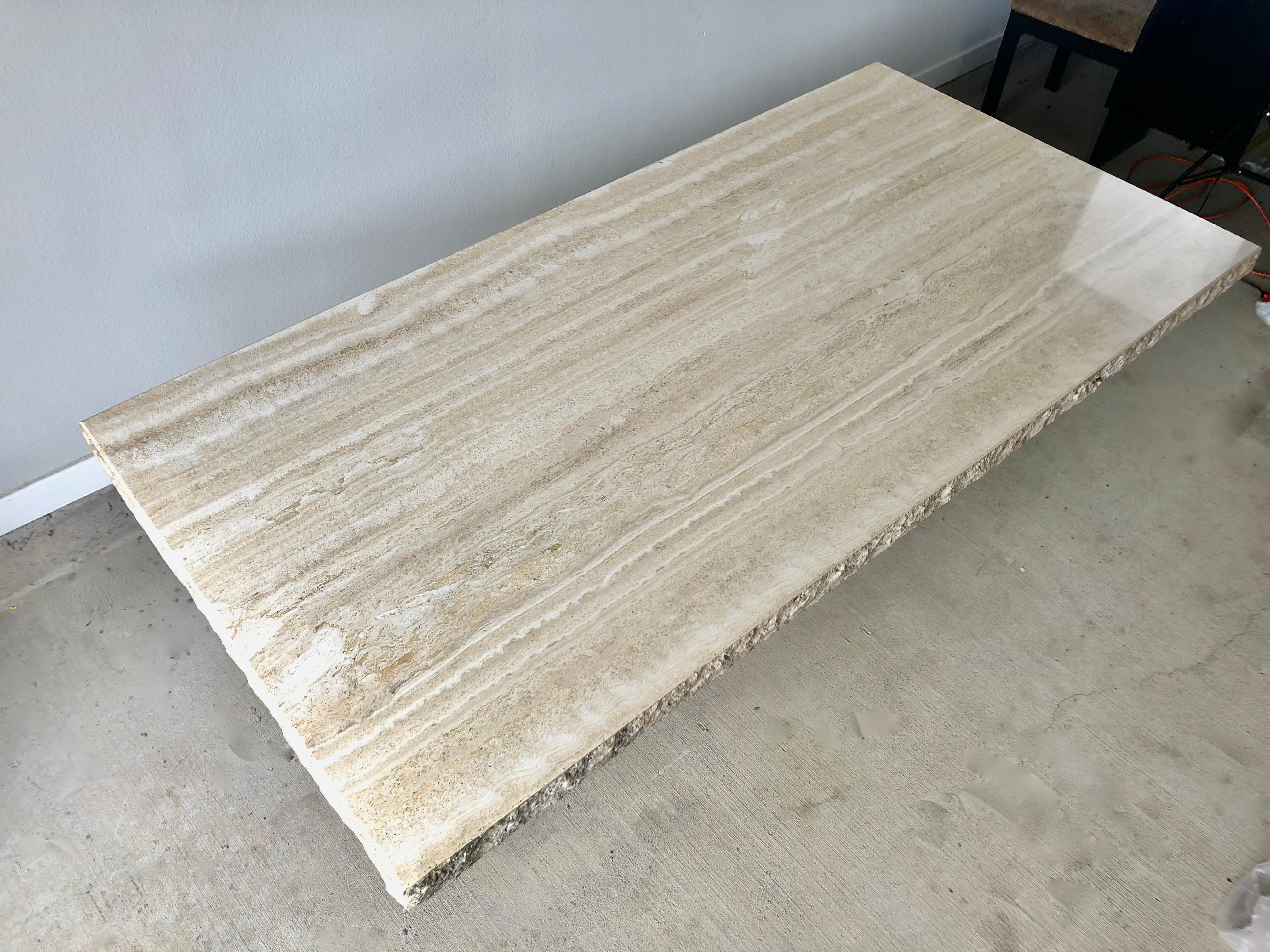 1980s Travertine Dining Table 8