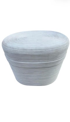 1980s Trompe-l'œi Pencil Reed Rattan Side Table attributed to Betty Coponbue