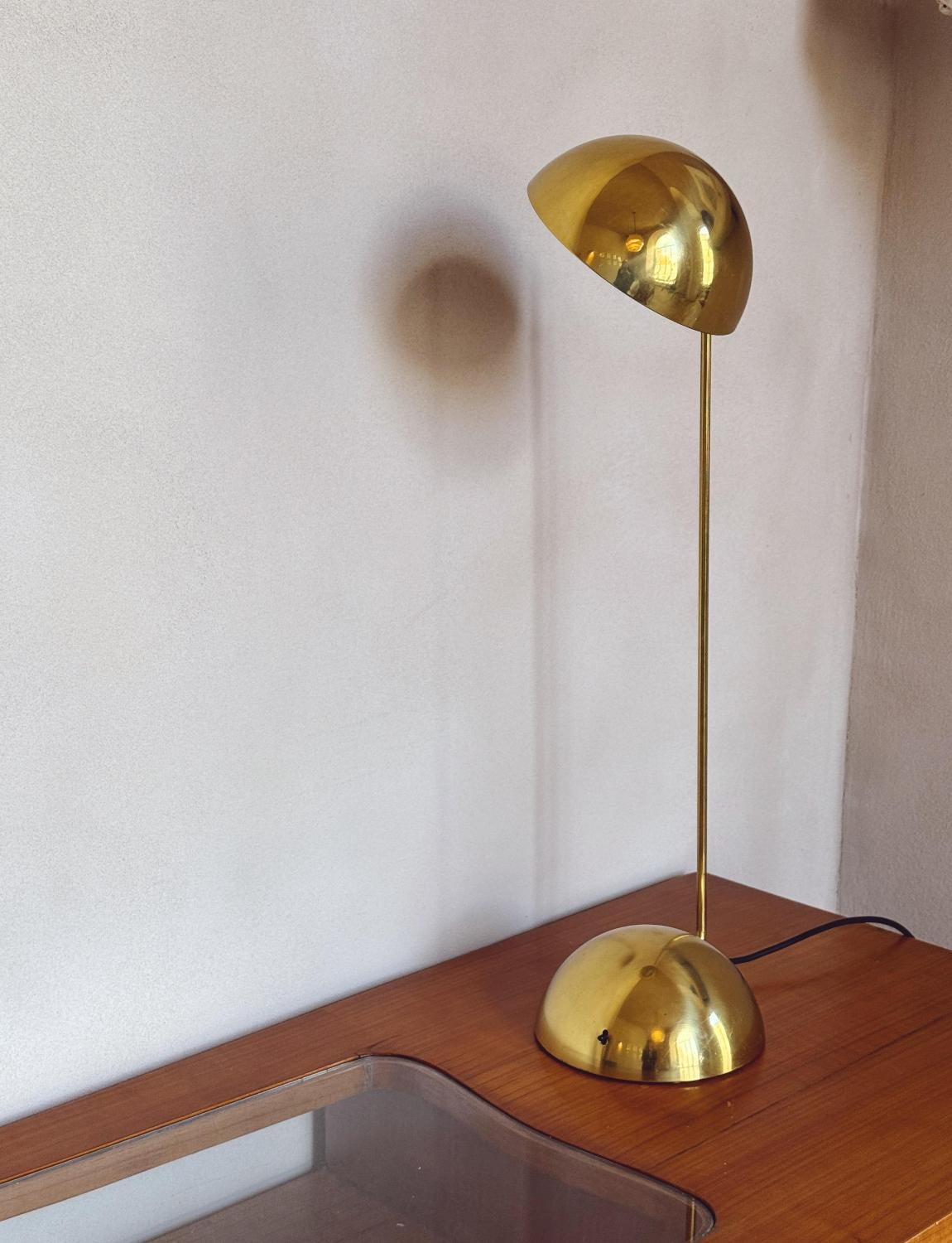Italian 1980s Tronconi Milano 'Bikini' Brass Desk Lamp