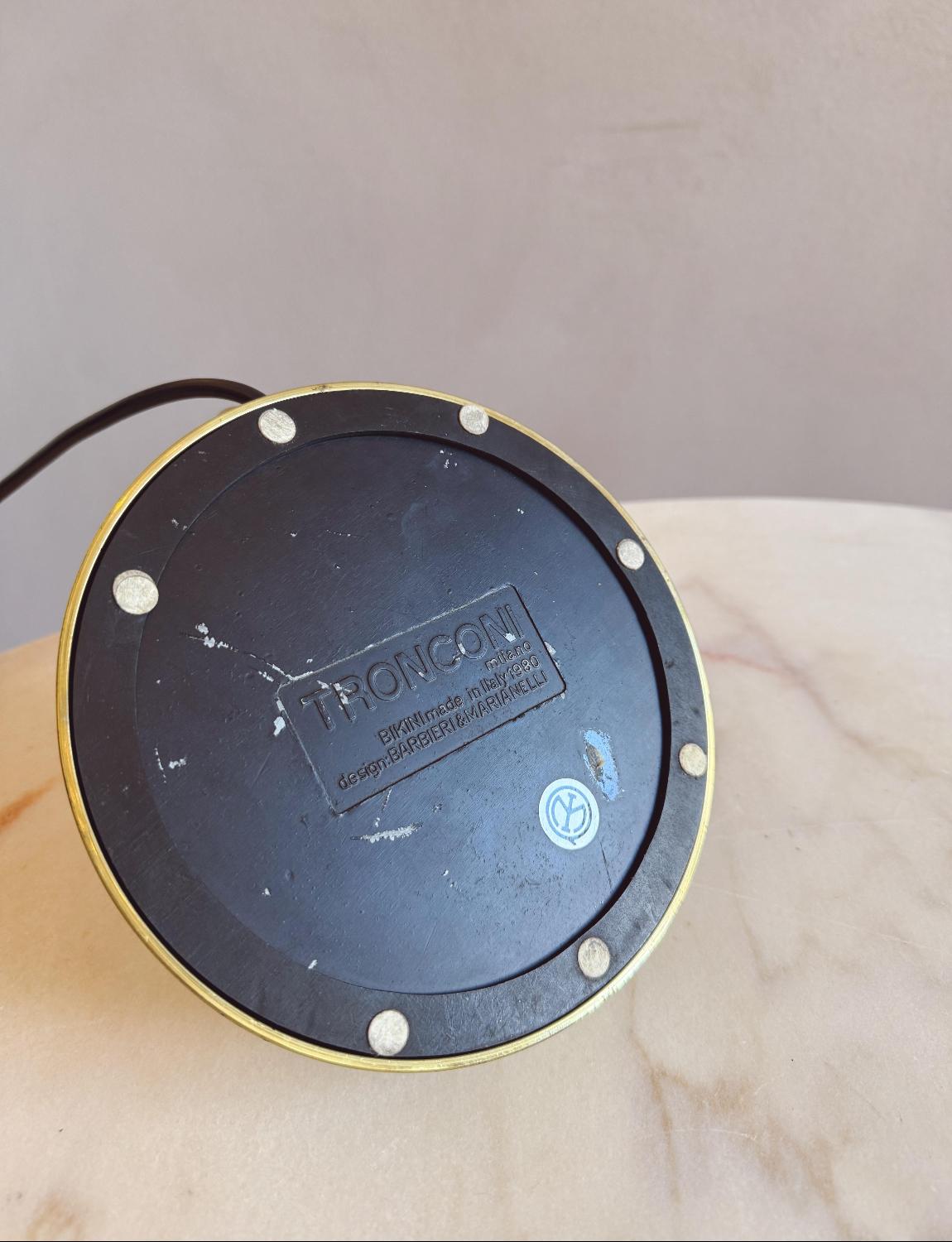 1980s Tronconi Milano 'Bikini' Brass Desk Lamp 1
