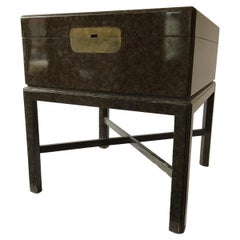 Vintage 1980s Trunk on Base Side Table