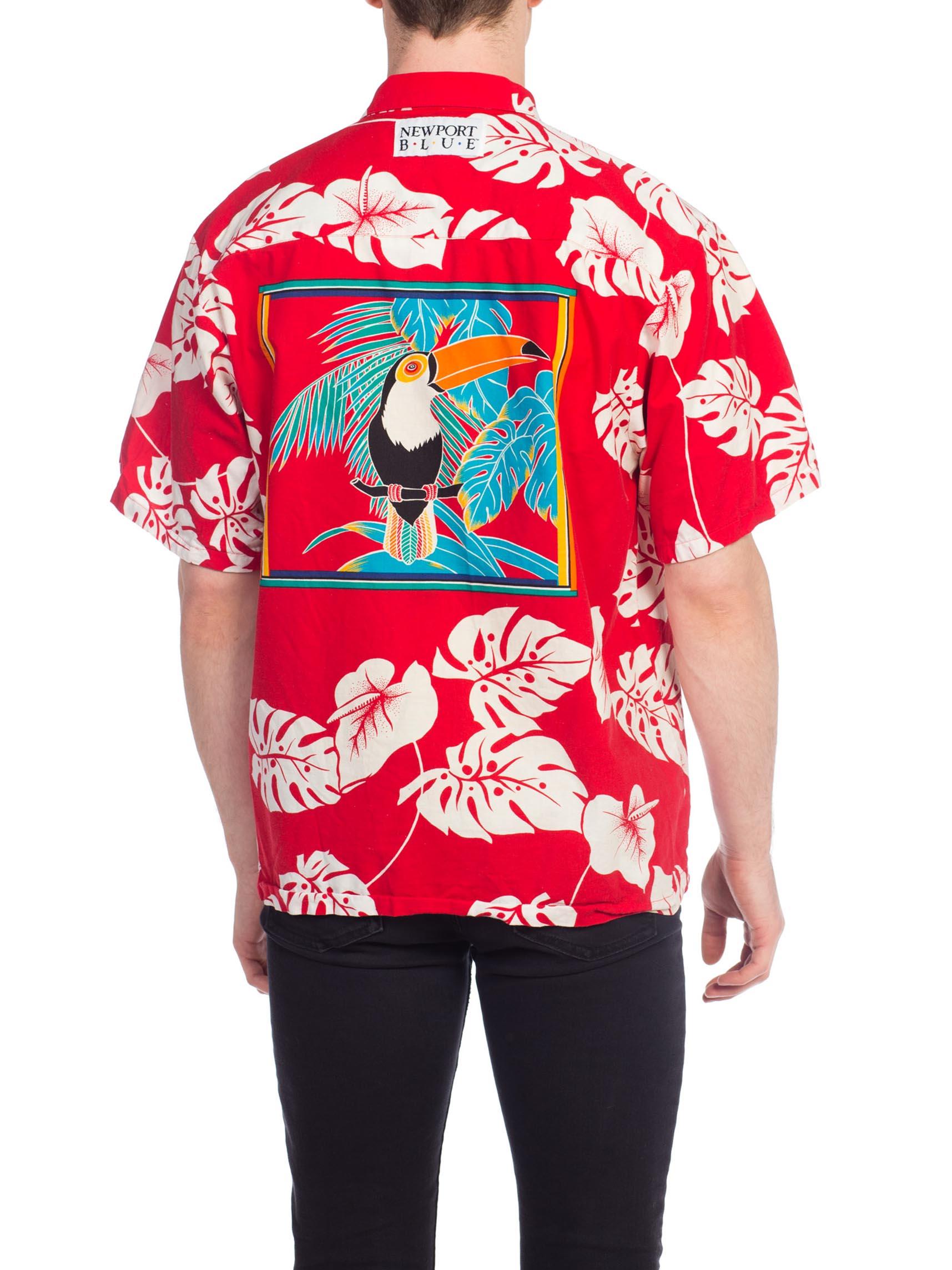 1980S Tucan Hawaiian Tropical Shirt 4