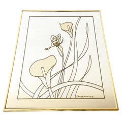 1980s Tulip Mirror Art by Richard Sandoval