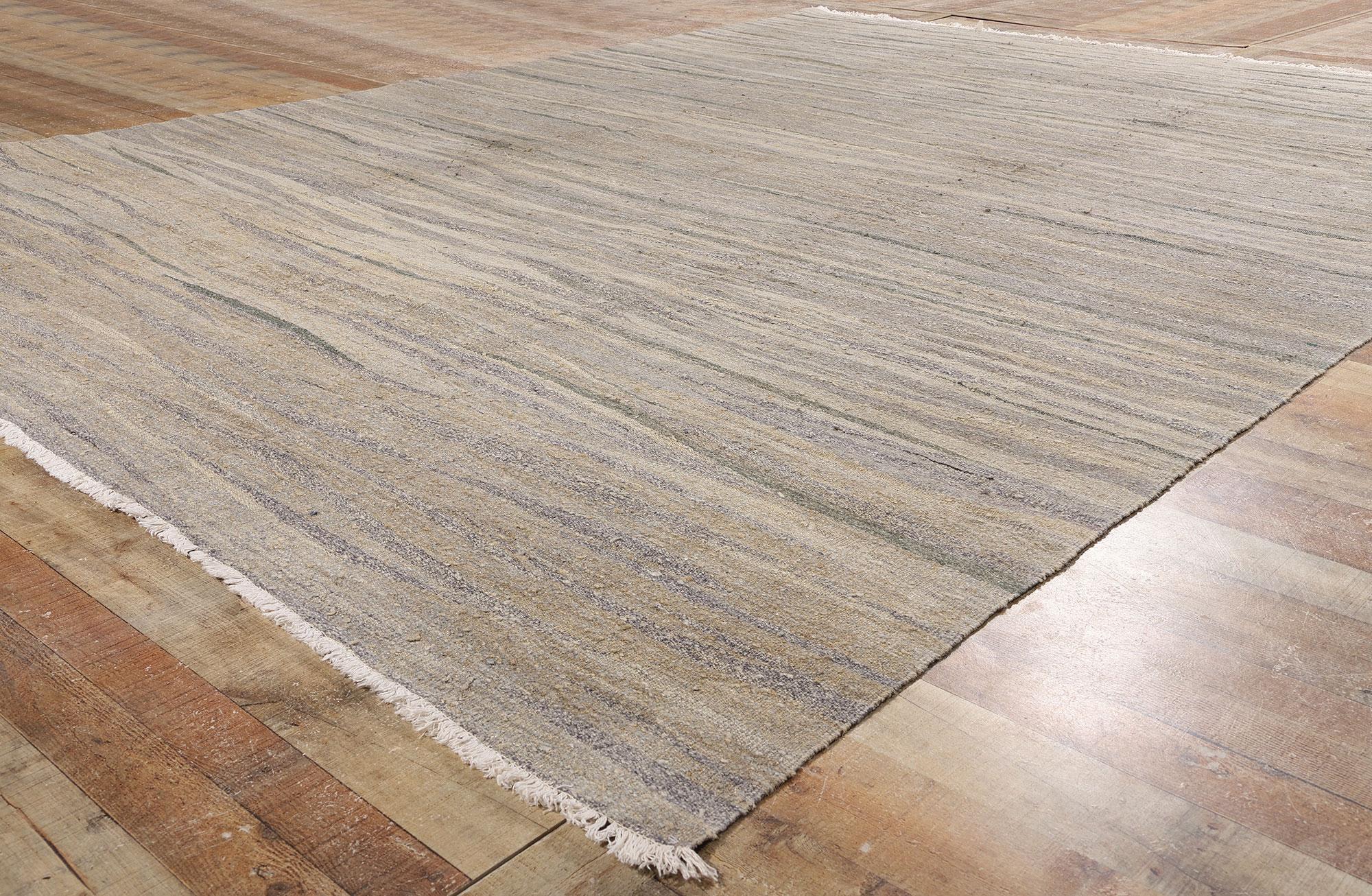 1980's Turkish Kilim Rug with Modernist International Style Flat-Weave Carpet For Sale 1