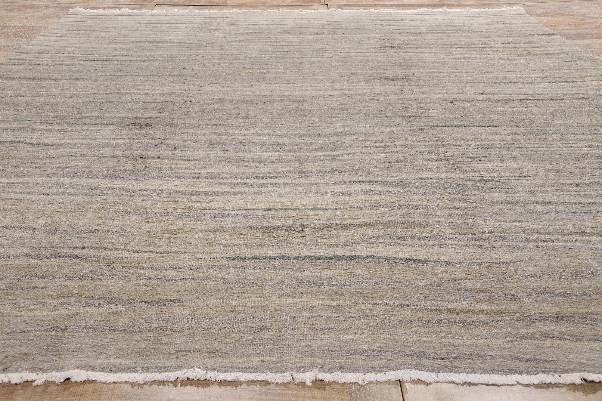1980's Turkish Kilim Rug with Modernist International Style Flat-Weave Carpet For Sale 2