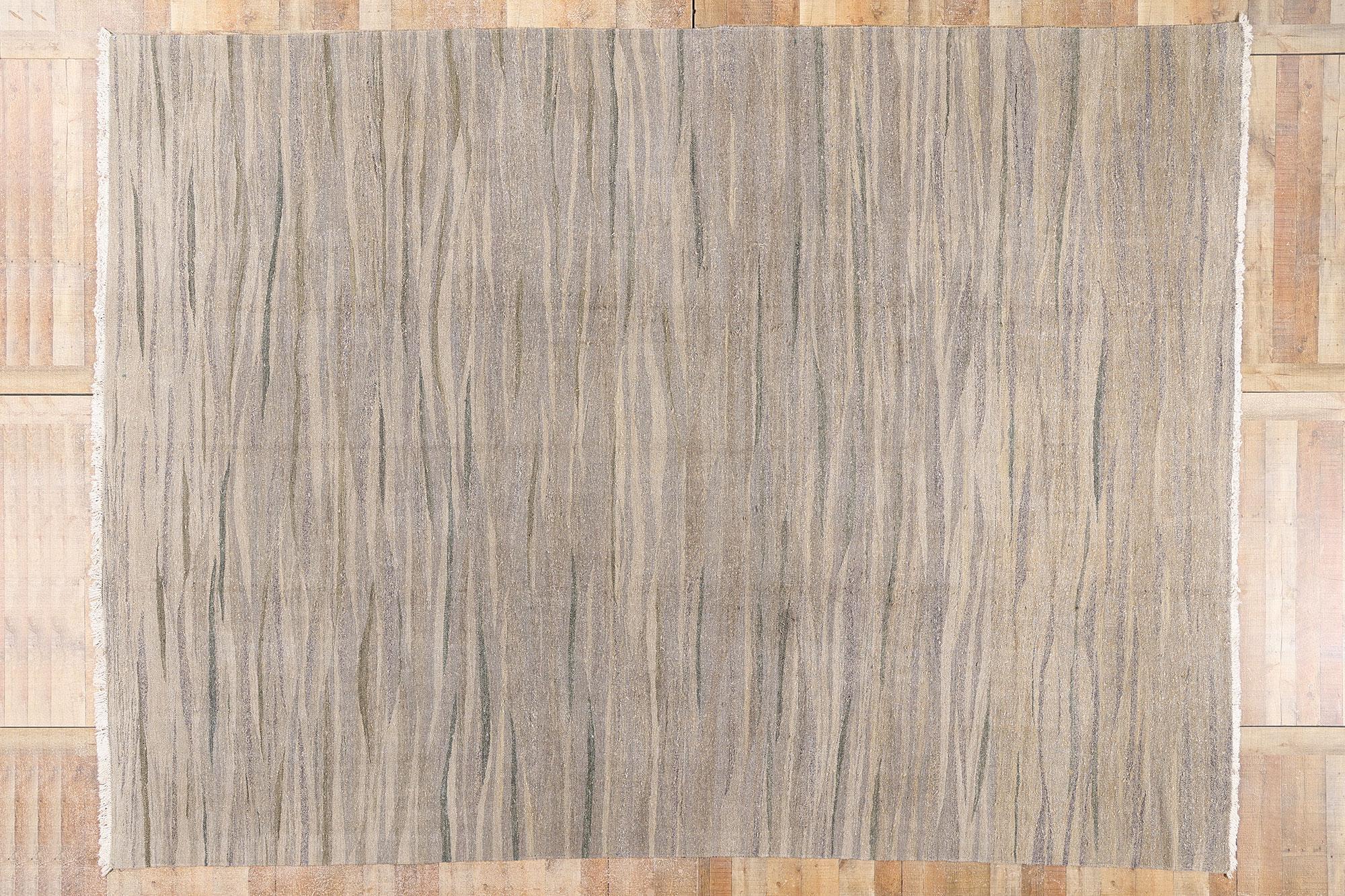 1980's Turkish Kilim Rug with Modernist International Style Flat-Weave Carpet For Sale 3