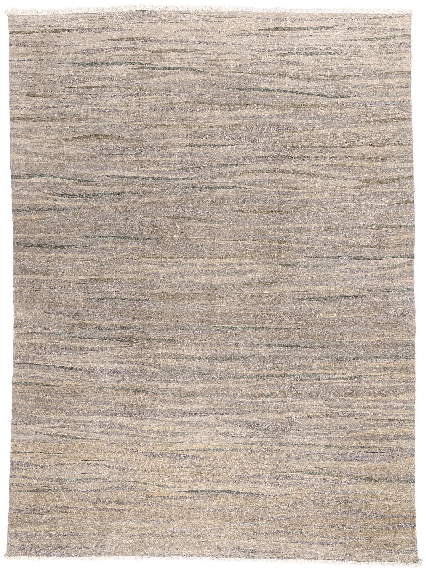 1980's Turkish Kilim Rug with Modernist International Style Flat-Weave Carpet