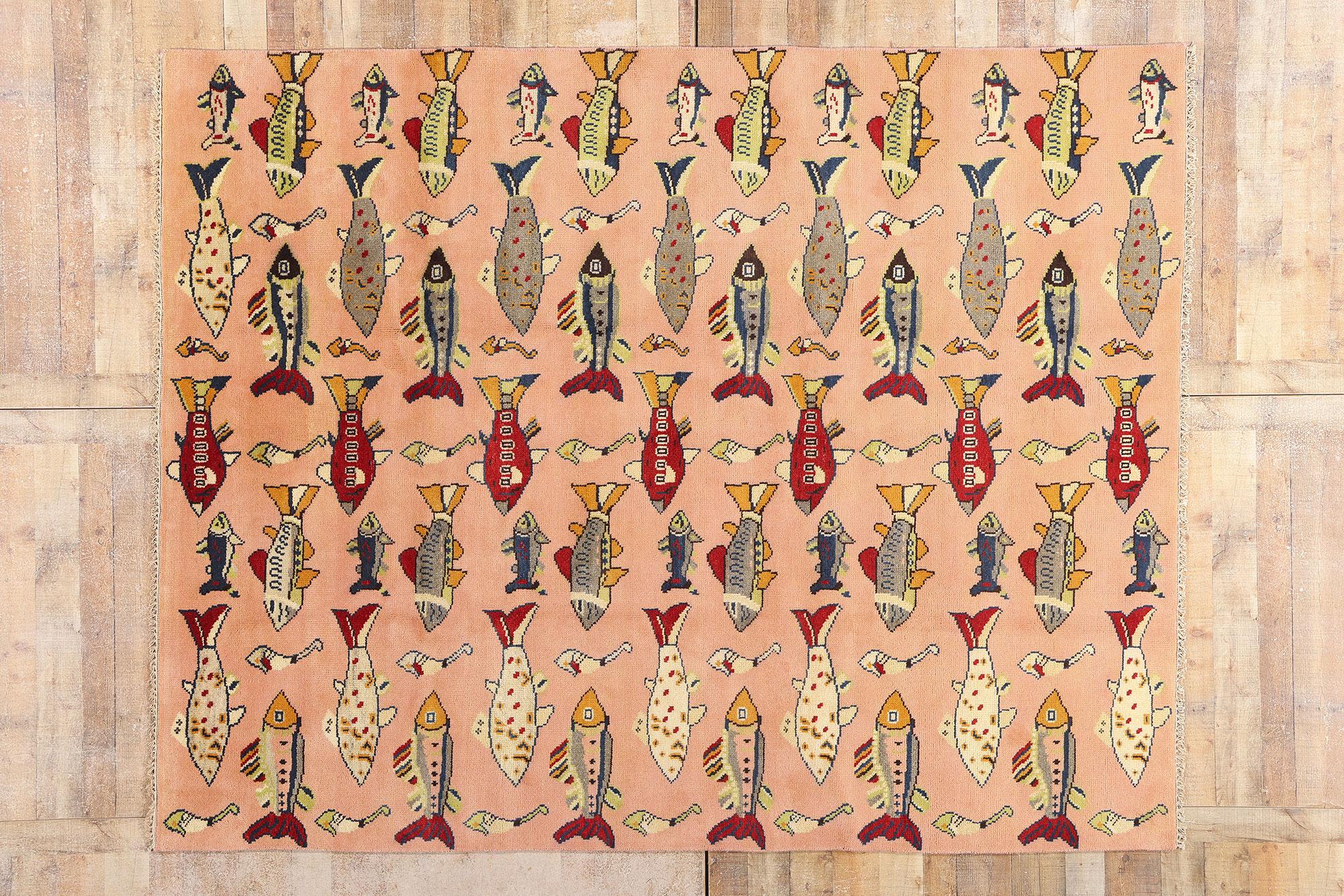 Tapis turc Sivas des années 1980 avec style moderne en vente 2