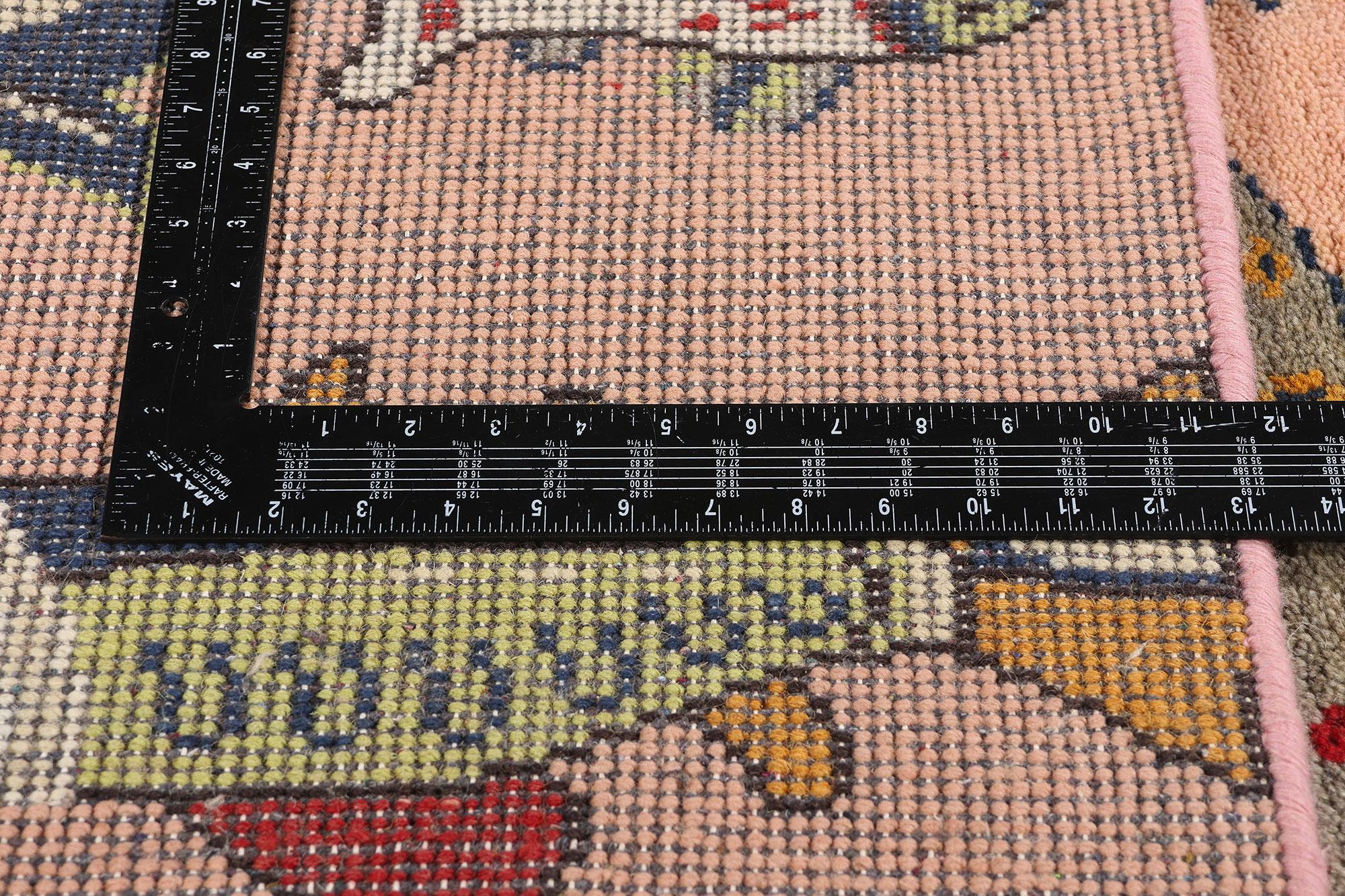 Tapis turc Sivas des années 1980 avec style moderne Bon état - En vente à Dallas, TX