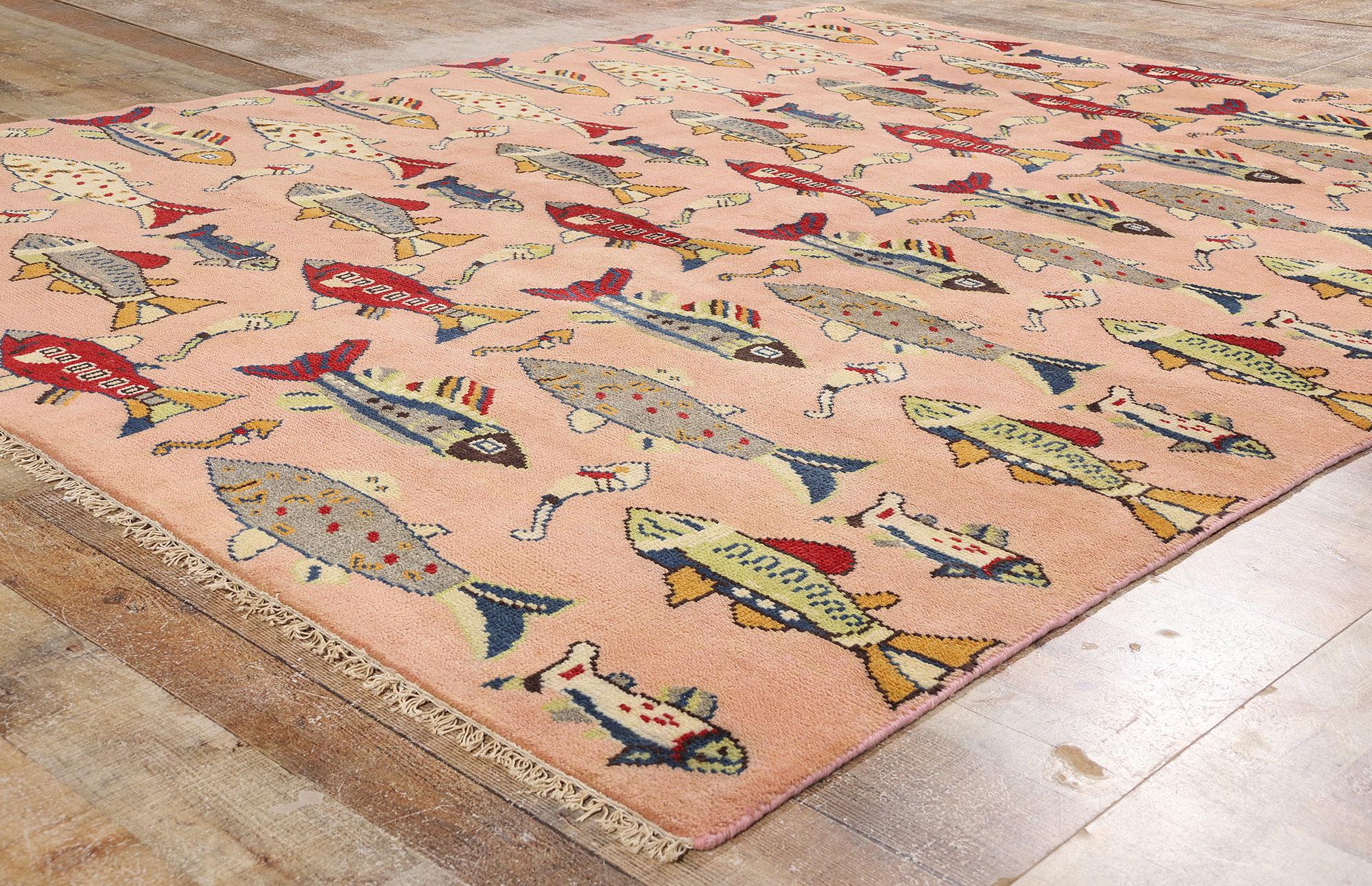 Laine Tapis turc Sivas des années 1980 avec style moderne en vente