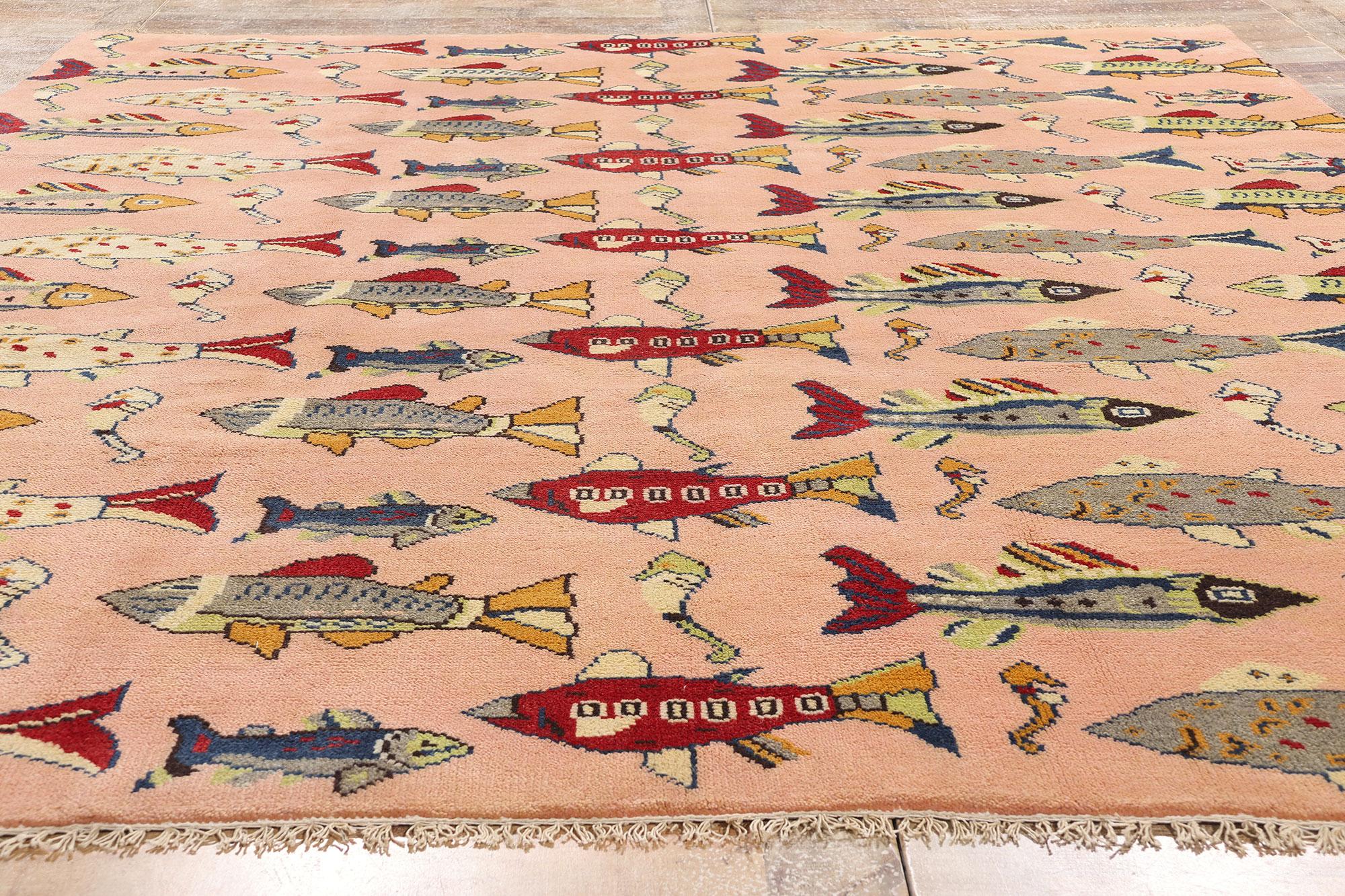 Tapis turc Sivas des années 1980 avec style moderne en vente 1