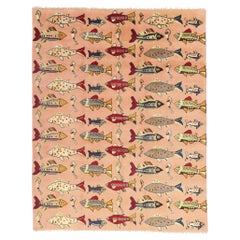 1980's Turkish Sivas Carpet with Modern Style