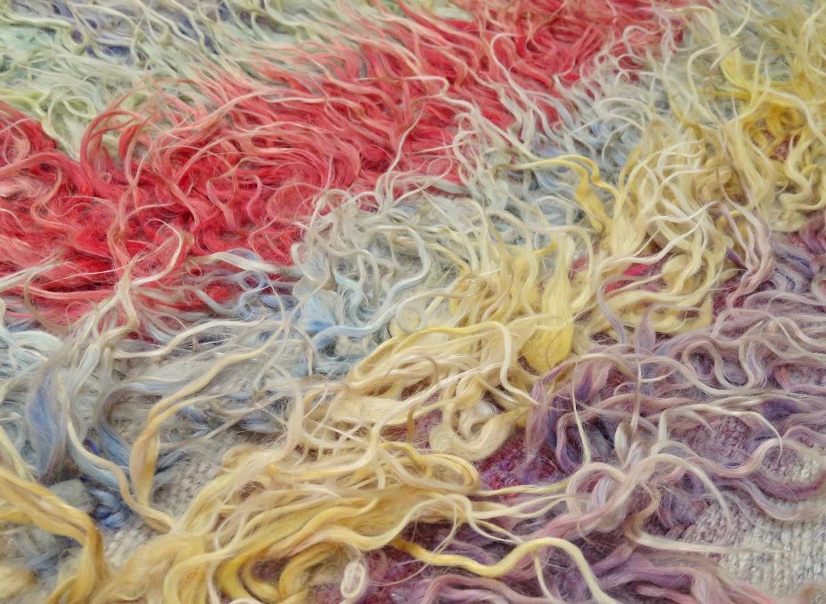 Mid-Century Modern Tapis d'Anatolie Tulu des années 1980, 3'6 x 3'8 en vente