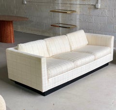 1980s Tuxedo White Three-Seater Sofa