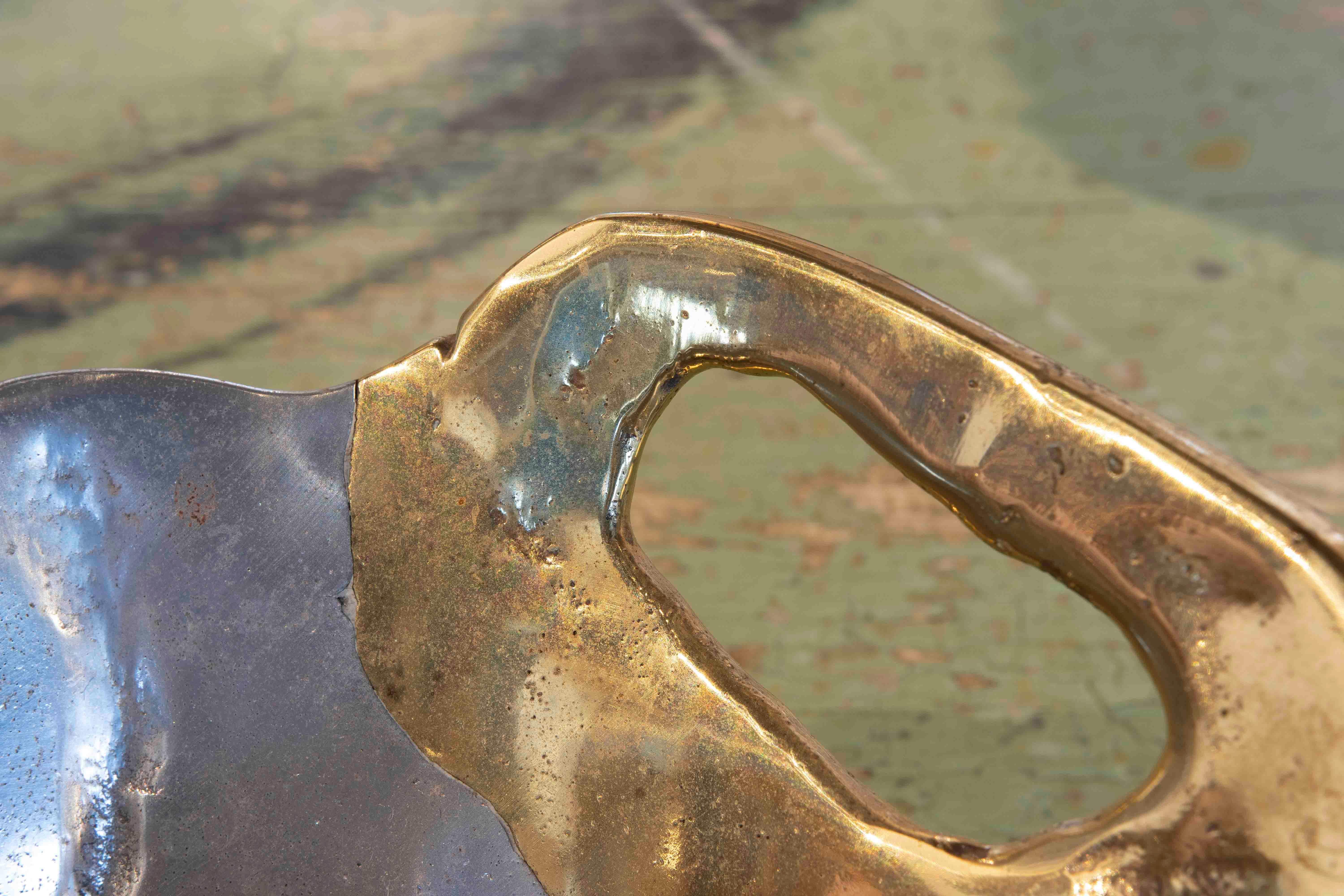The 1980s Zweifarbige Obstschale aus Bronze des Künstlers David Marshall  im Angebot 9