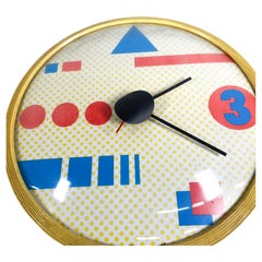 1980 UMBRA Canada Colorful Quartz Wall Clock Memphis Style