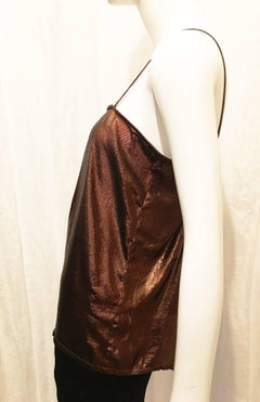 1980s Umi Collections by Anne Crimmins Metallic Bronze Tank Top