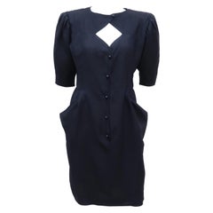 1980’s Ungaro Black Linen Dress