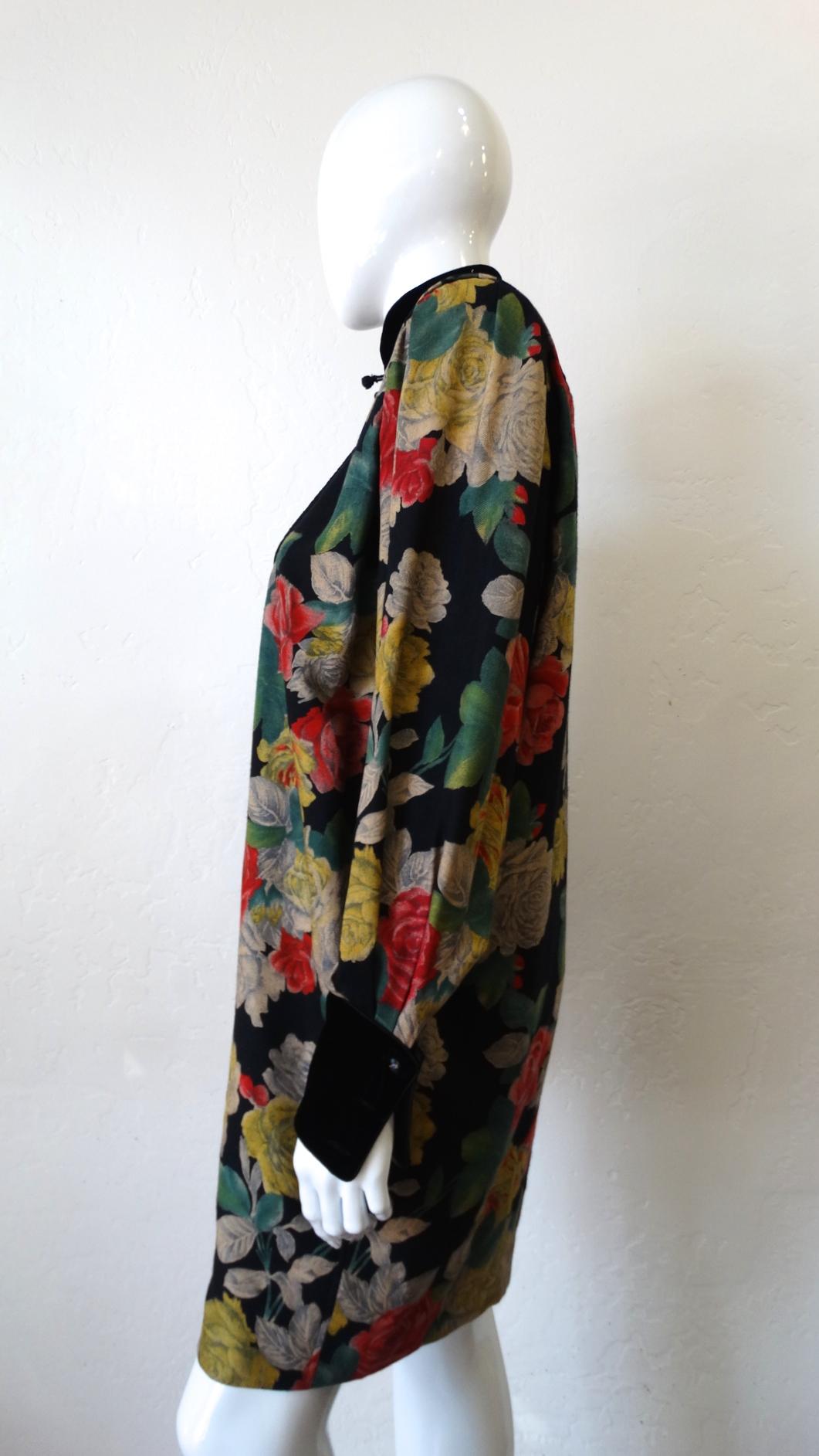 1980s Ungaro Floral Dress In Good Condition In Scottsdale, AZ