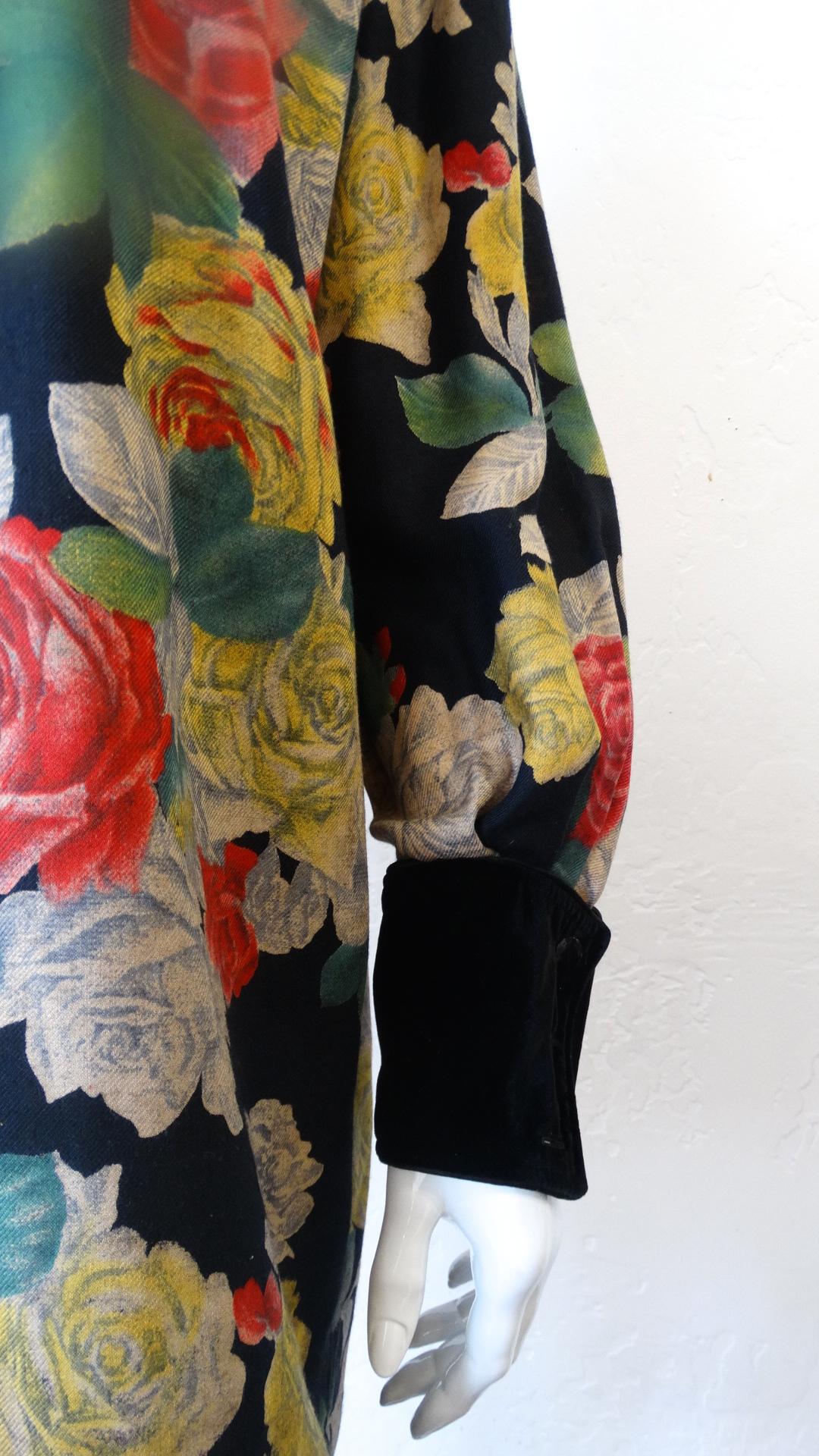 Women's 1980s Ungaro Floral Dress