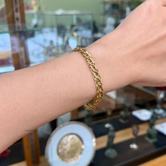 Unoaerre-Armband mit goldenen Gliedern aus den 1980er Jahren, 14 Karat Gelbgold