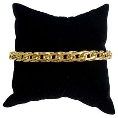Unoaerre-Armband mit goldenen Gliedern aus den 1980er Jahren, 14 Karat Gelbgold