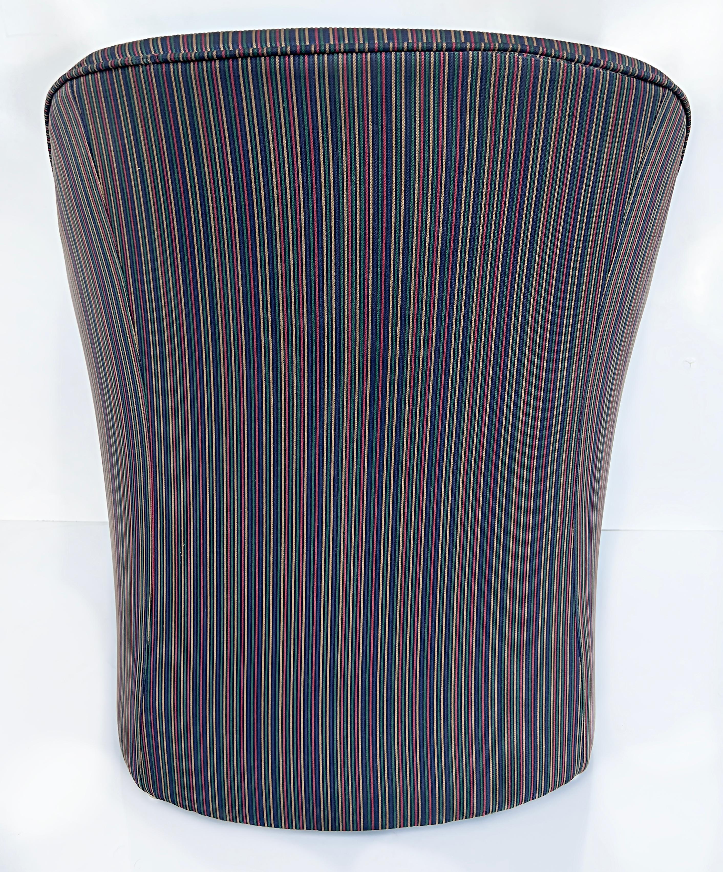 Late 20th Century 1980s Upholstered Postmodern Chairs by Ward Bennett, Pair For Sale