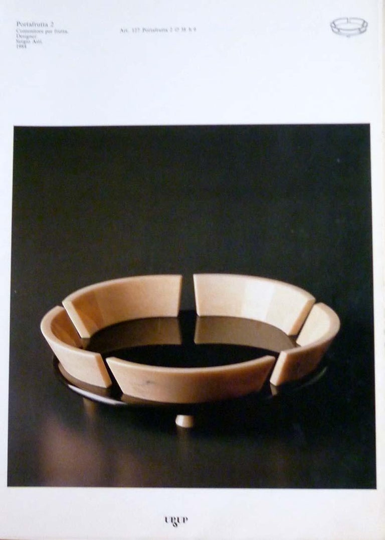 Late 20th Century 1980s Up&Up Sergio Asti Marble Fruitbowl Italian Postmodern Design Bowl For Sale