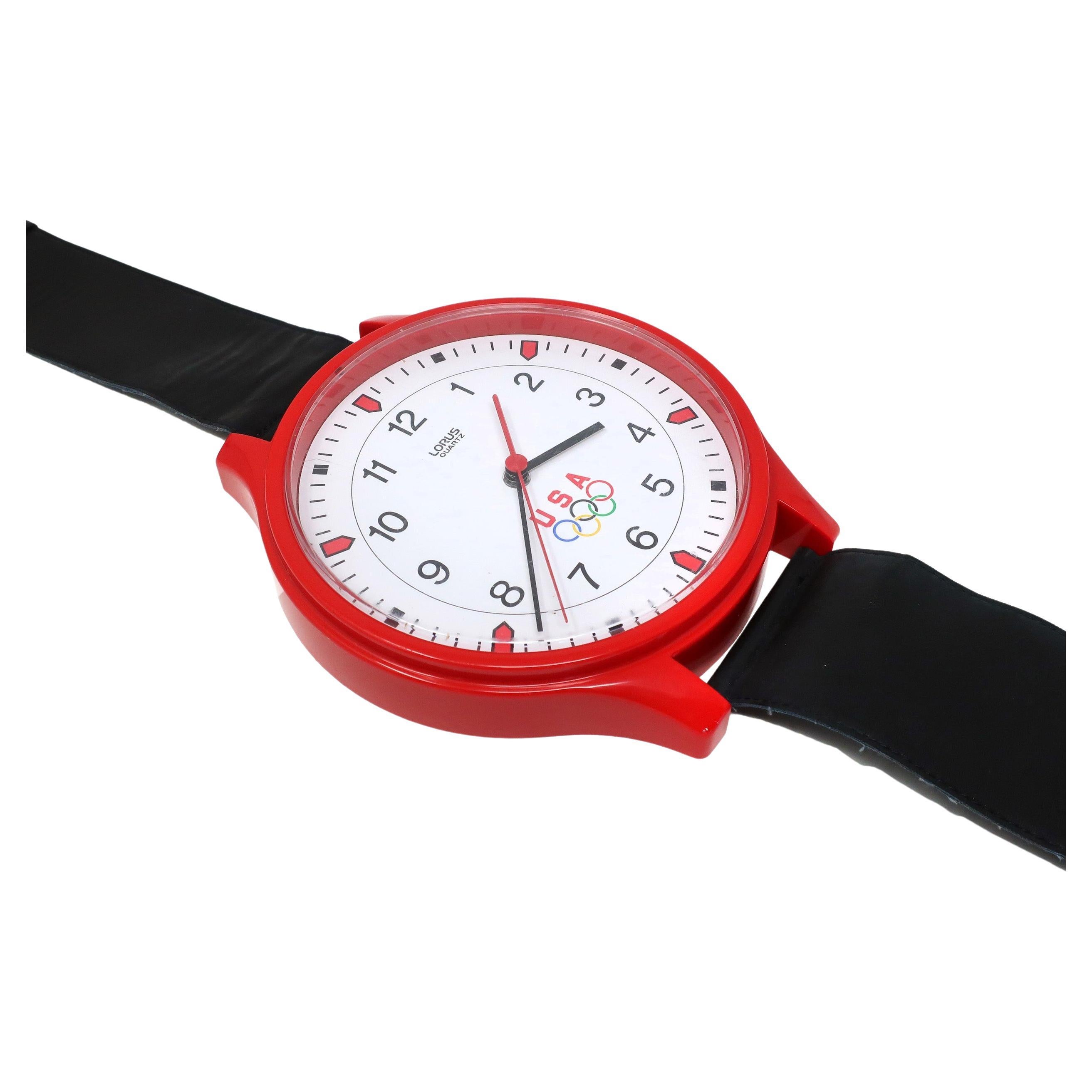 1980s USA Olympics Wristwatch Wall Clock by Lorus For Sale