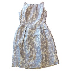 1980s Valentino Atelier for Annastores lilac and White flowers dress size44