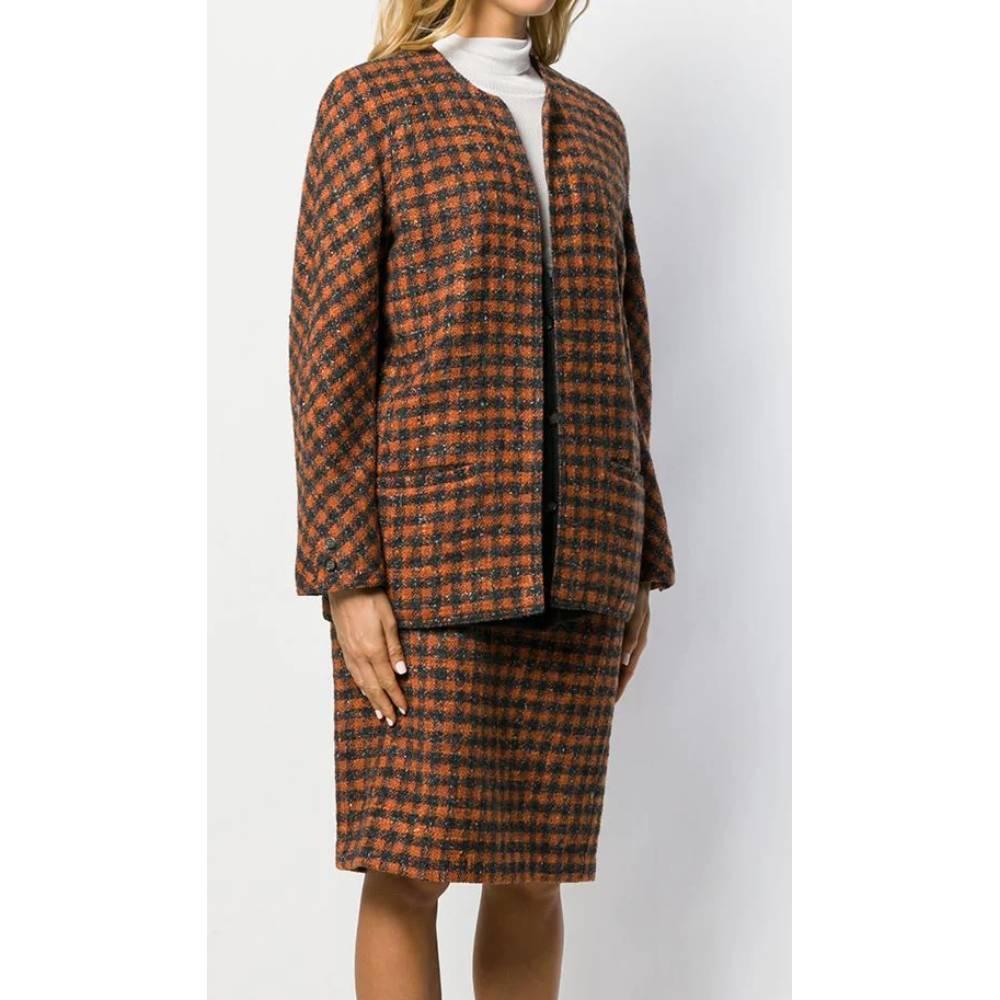 1980s Valentino Black And Brown Checked Suit In Excellent Condition In Lugo (RA), IT