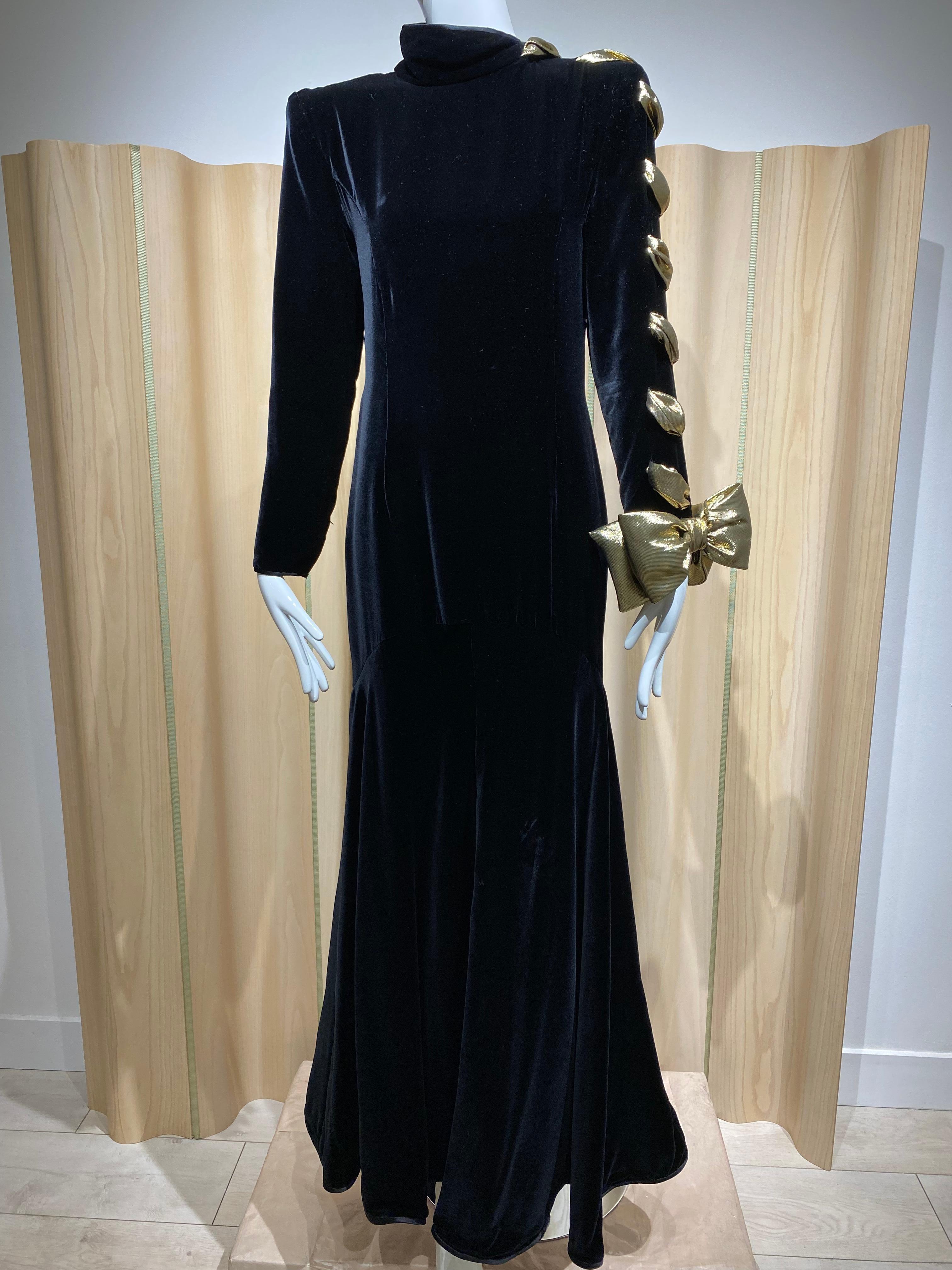 black and gold long gown