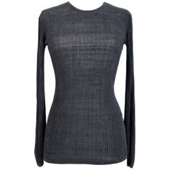 1980s Valentino Boutique Silk Black Crew Neck Shirt
