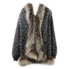 1980s Valentino Cashmere Jacket Hemmed with Fox Fur