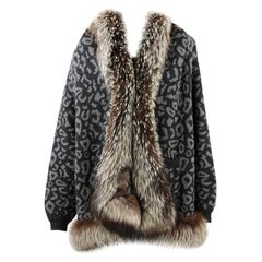 1980s Valentino Cashmere Jacket Hemmed with Fox Fur