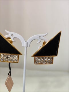 Boucles d'oreilles à clip Valentino des années 1980 avec étiquettes d'origine