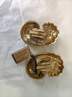 Boucles d'oreilles à clip Valentino des années 1980 avec étiquettes d'origine